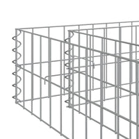 vidaXL Canteiro elevado/cesto gabião 100x100x20 cm aço galvanizado