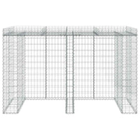 vidaXL Muro gabião p/ caixote do lixo 192x91x120 cm ferro galvanizado