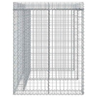 vidaXL Muro gabião p/ caixote do lixo 192x91x120 cm ferro galvanizado