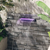 vidaXL Cascata com luzes LED RGB 30 cm acrílico