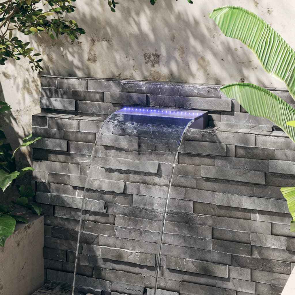 vidaXL Cascata com luzes LED RGB 30 cm acrílico