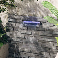 vidaXL Cascata com luzes LED RGB 30 cm acrílico