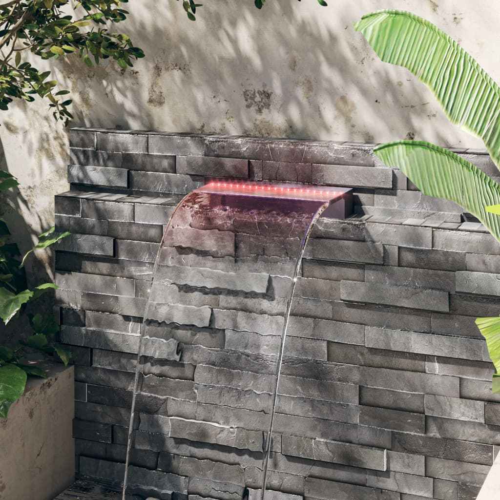 vidaXL Cascata com luzes LED RGB 30 cm acrílico