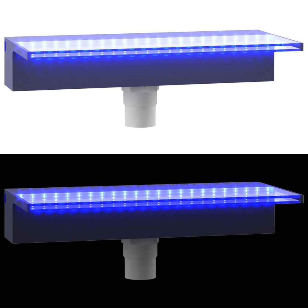 vidaXL Cascata com luzes LED RGB 30 cm acrílico
