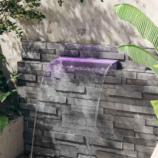 vidaXL Cascata com luzes LED RGB 30 cm acrílico