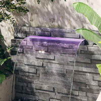vidaXL Cascata com luzes LED RGB 30 cm acrílico