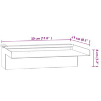 vidaXL Cascata com LEDs RGB 30 cm aço inoxidável