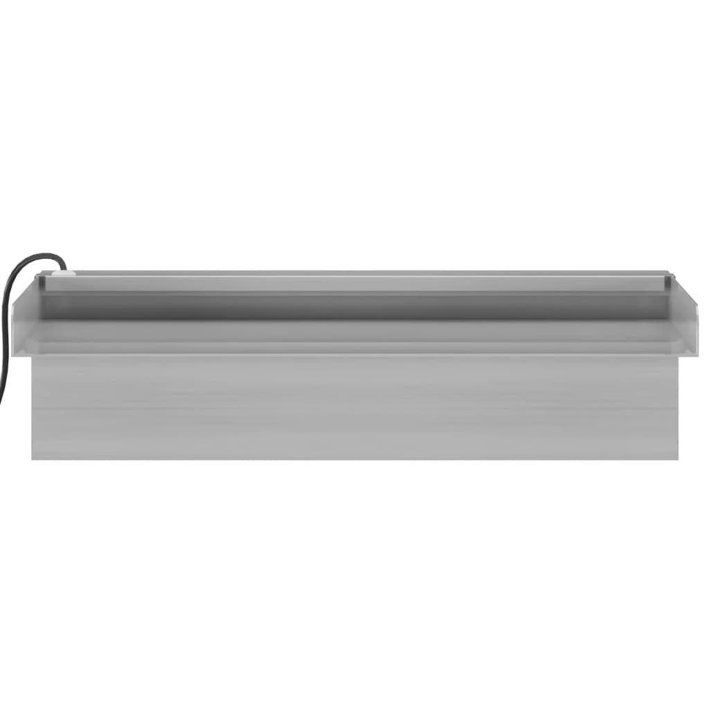 vidaXL Cascata com LEDs RGB 30 cm aço inoxidável
