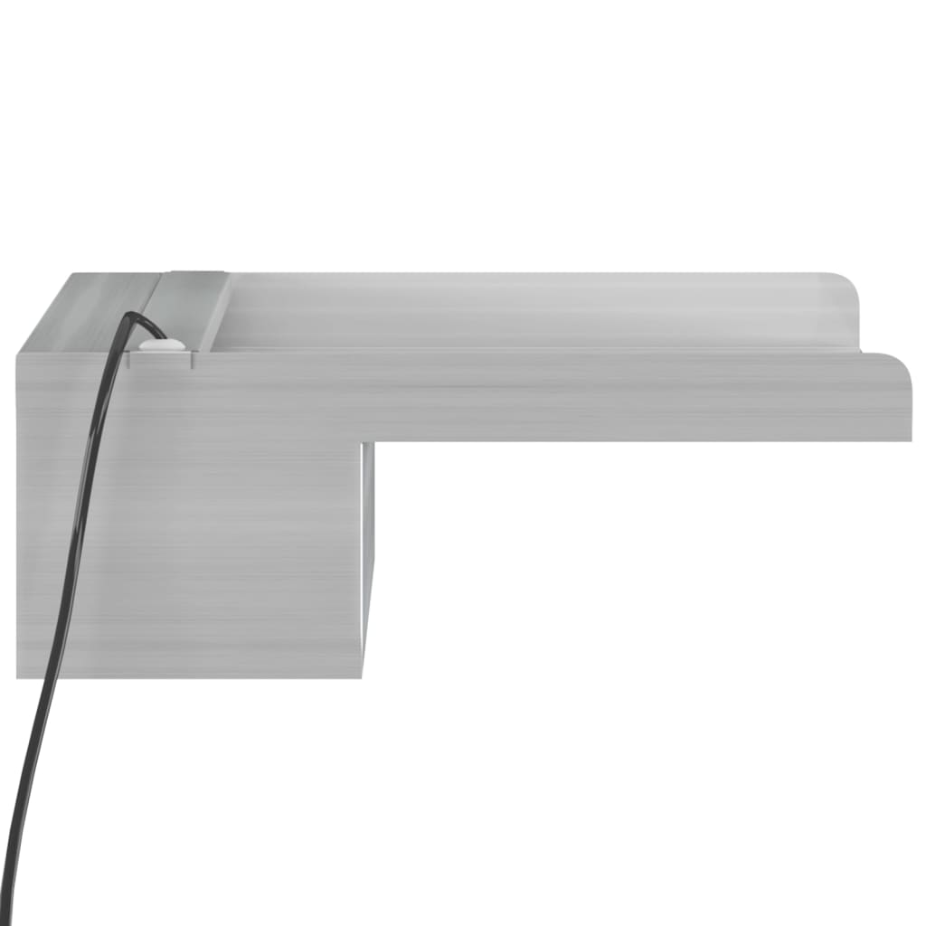 vidaXL Cascata com LEDs RGB 30 cm aço inoxidável