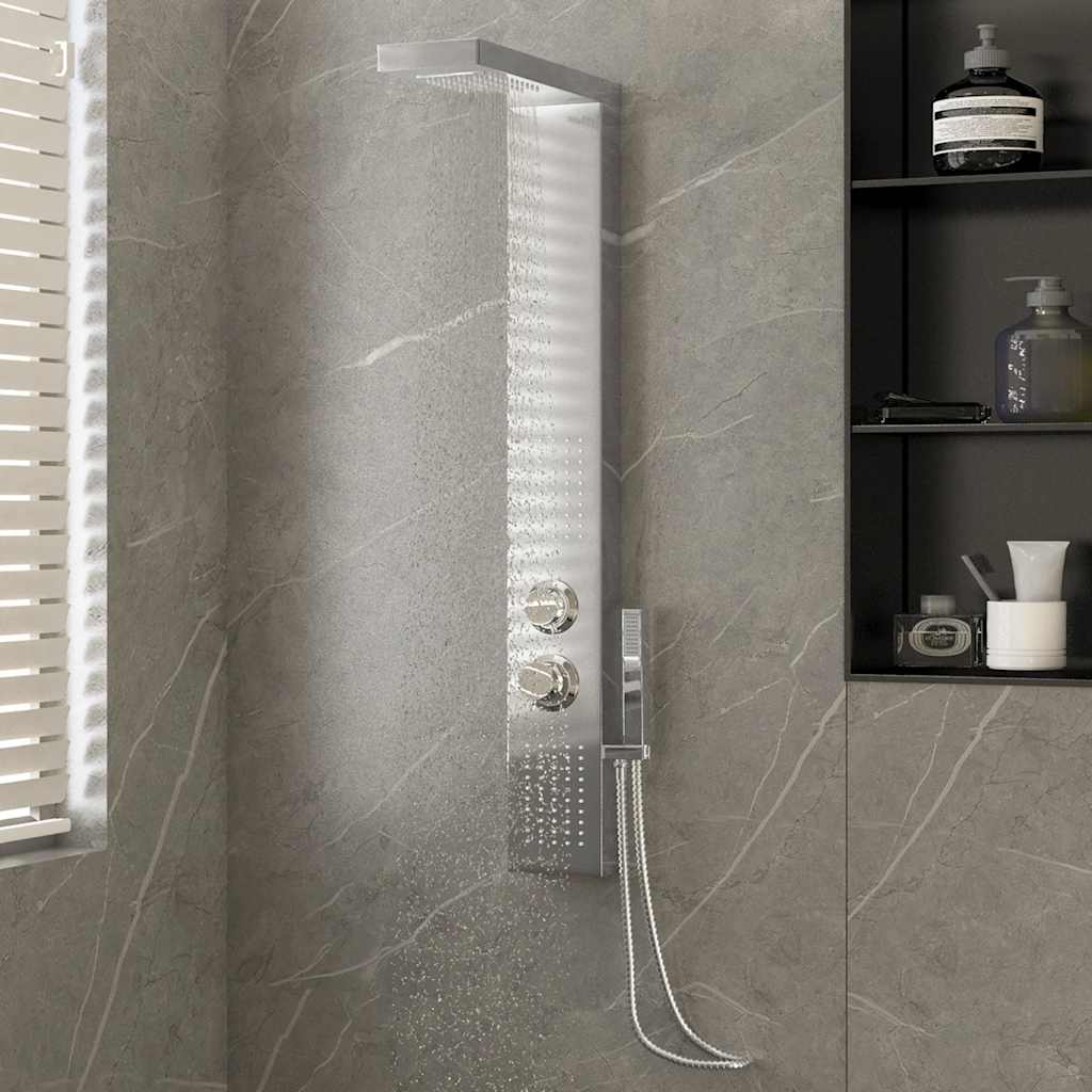 vidaXL Sistema de coluna de duche quadrado em aço inoxidável