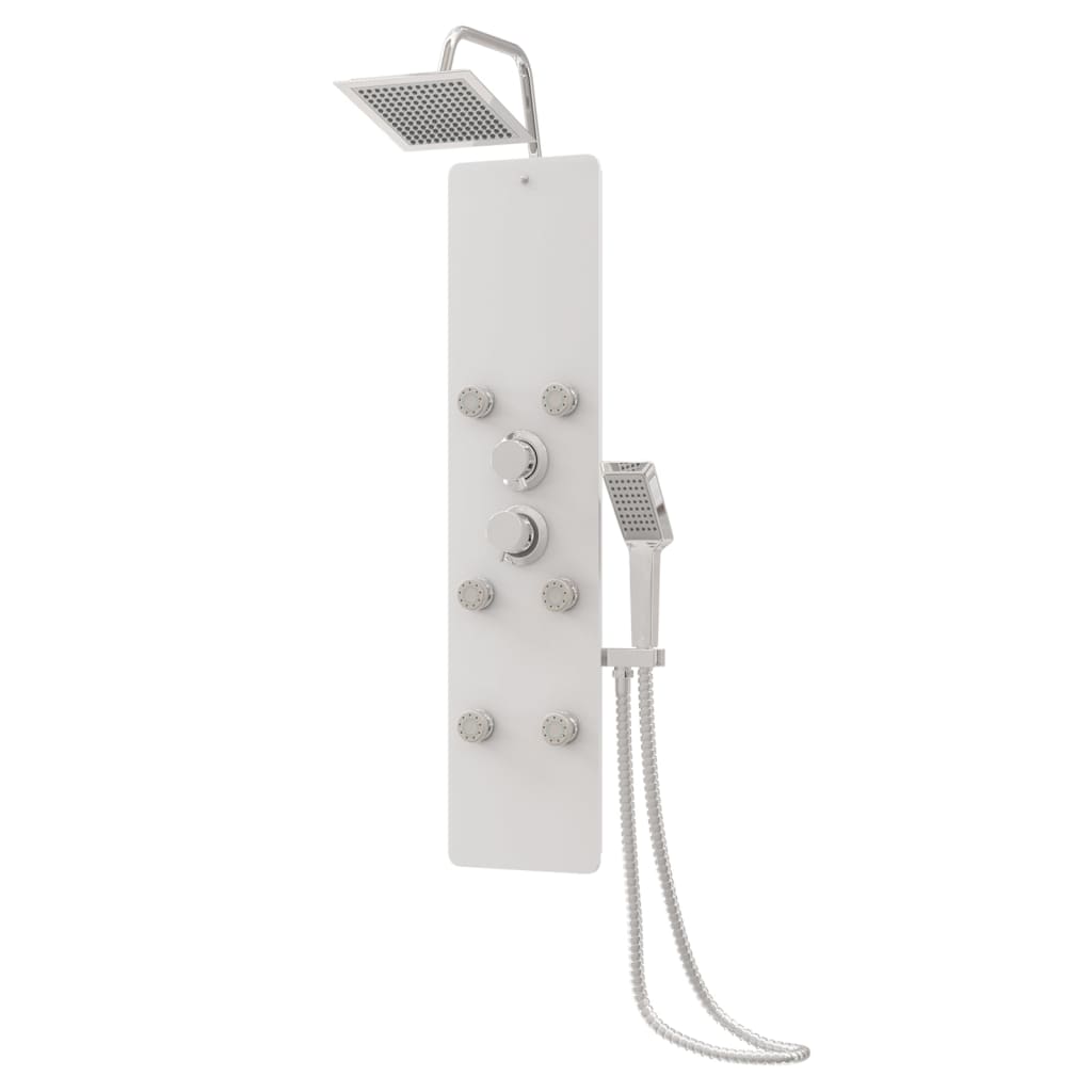 vidaXL Coluna de duche vidro 25x47,5x130 cm preto