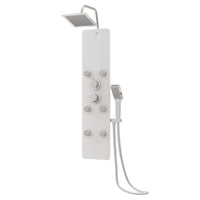 vidaXL Coluna de duche vidro 25x47,5x130 cm preto