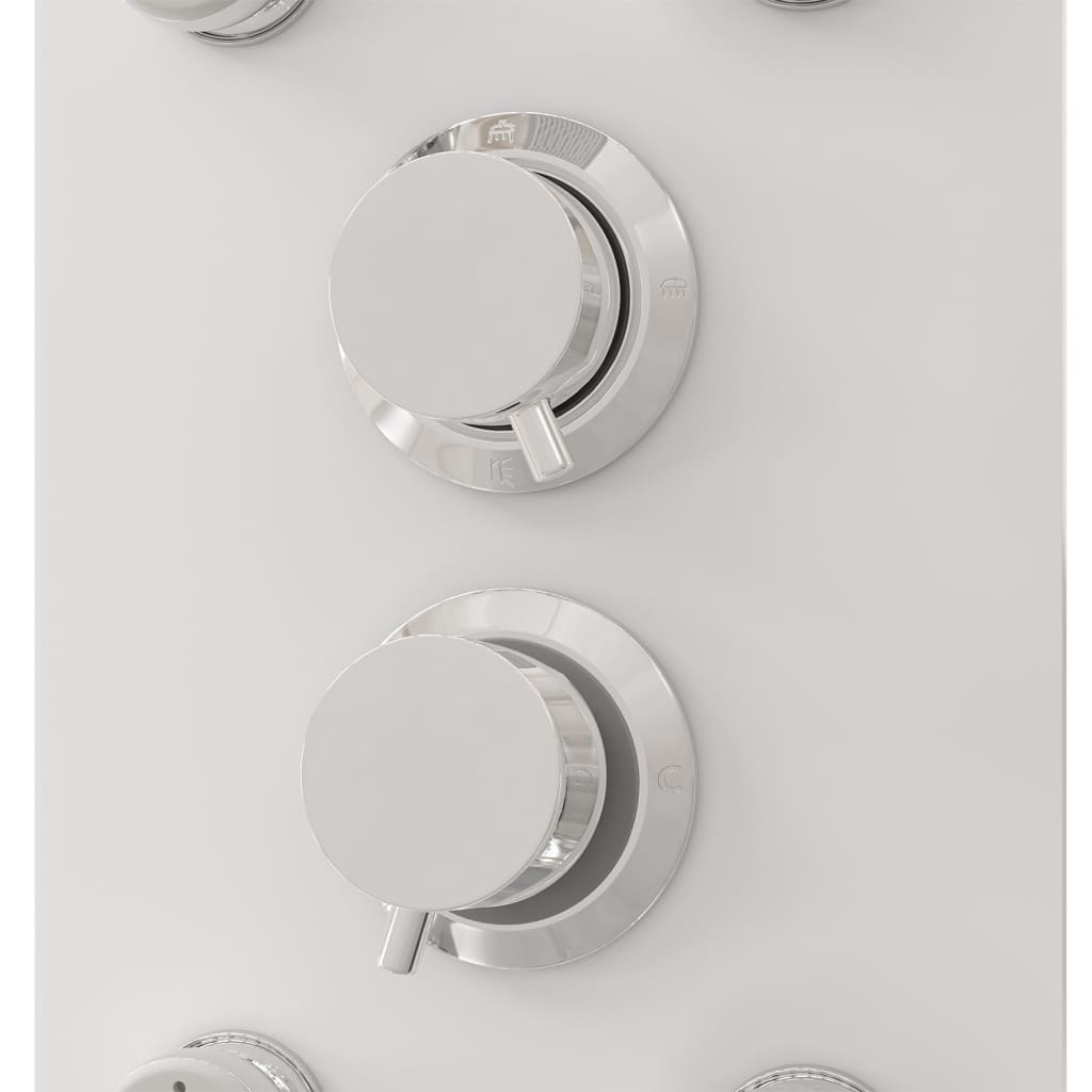 vidaXL Coluna de duche vidro 25x47,5x130 cm preto