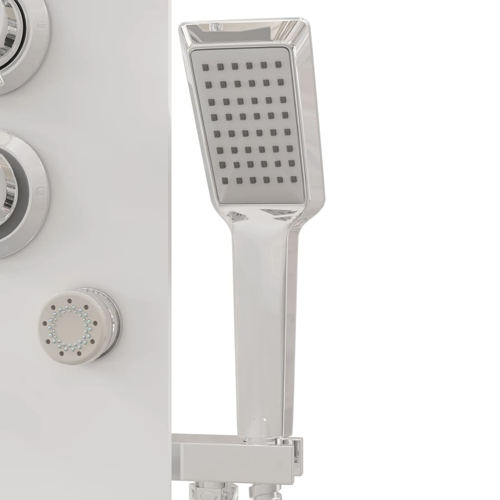 vidaXL Coluna de duche vidro 25x47,5x130 cm preto