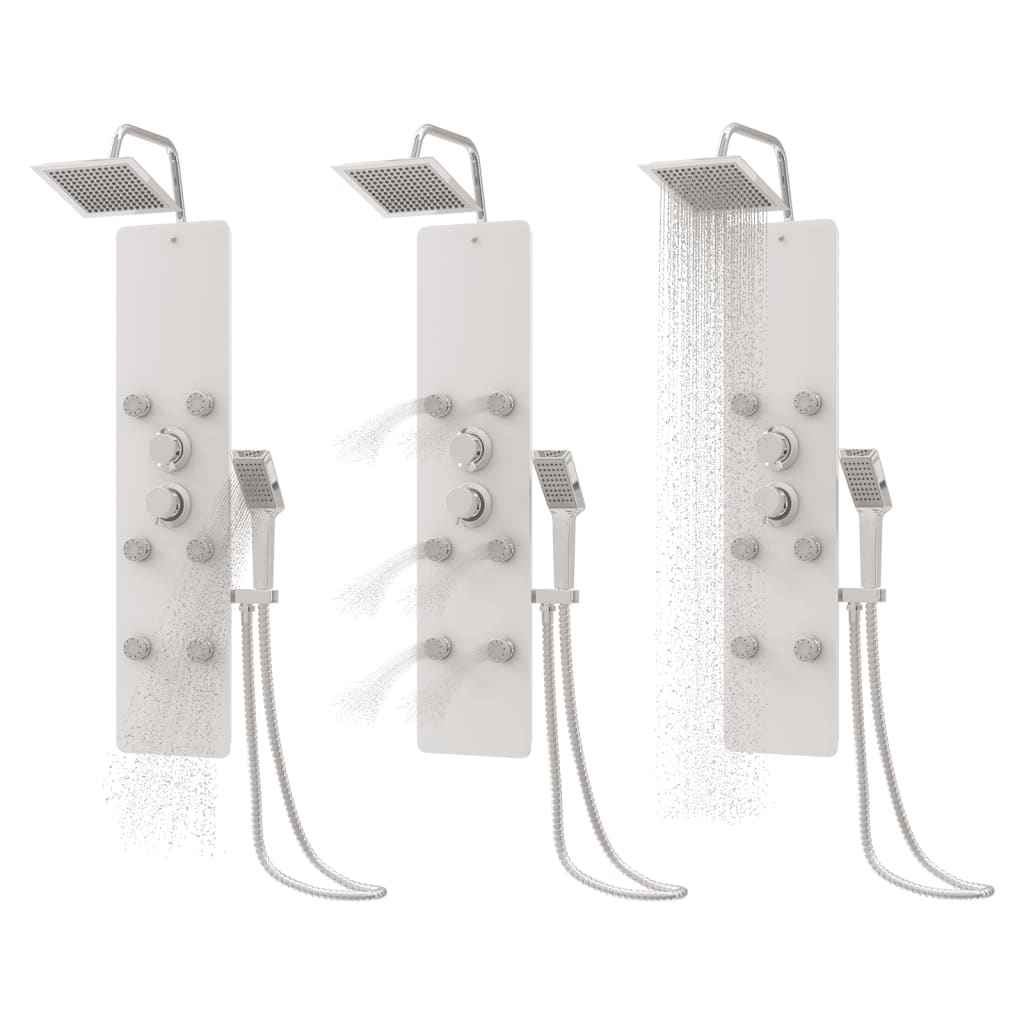 vidaXL Coluna de duche vidro 25x47,5x130 cm preto