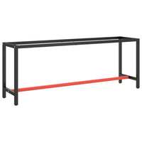 vidaXL Estrutura banco de trabalho 80x57x79 cm metal preto e vermelho