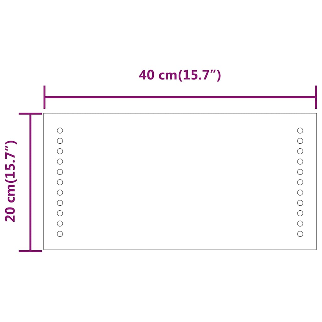 vidaXL Espelho de casa de banho com luzes LED 40x20 cm