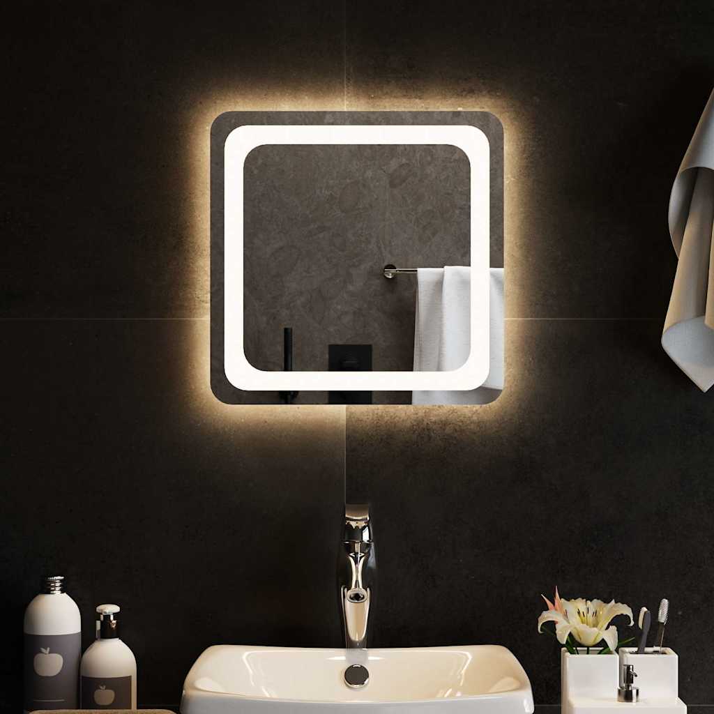 vidaXL Espelho de casa de banho com luzes LED 40x40 cm