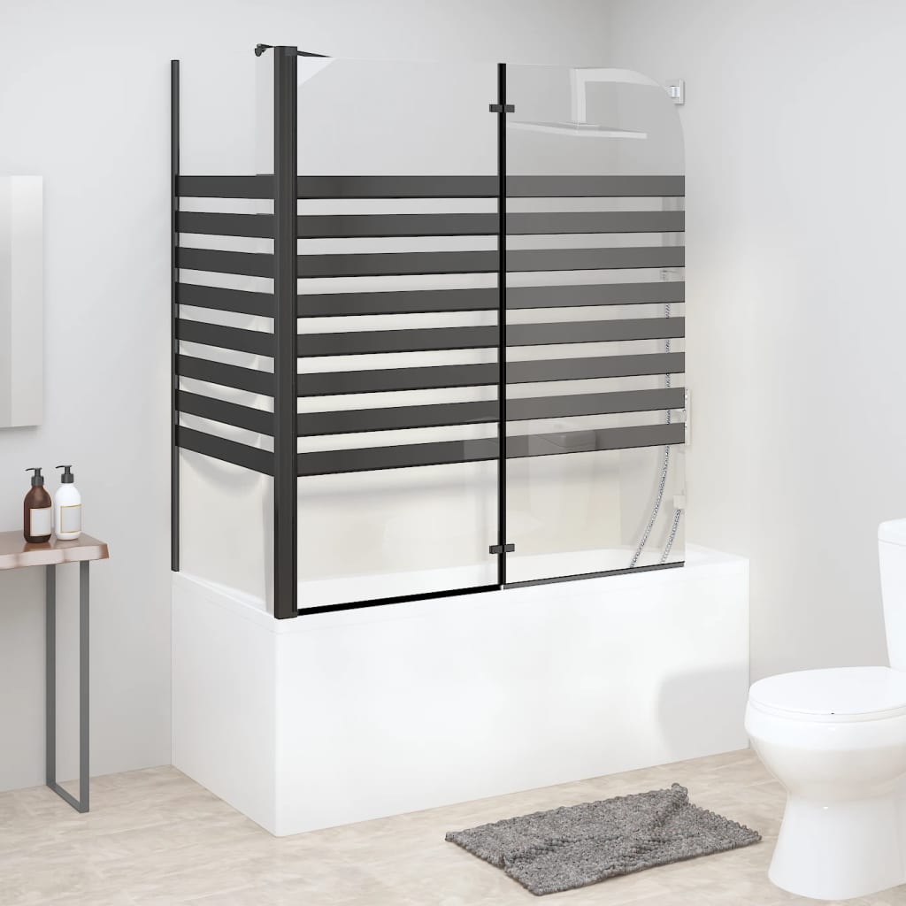 vidaXL Cabine de duche riscas vidro temperado 120x68x130 cm