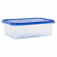 vidaXL Recipientes para alimentos com tampas 16 pcs PP