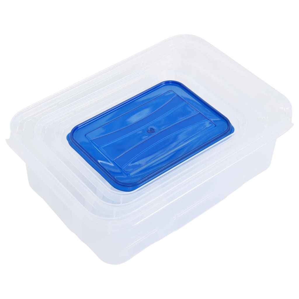 vidaXL Recipientes para alimentos com tampas 16 pcs PP