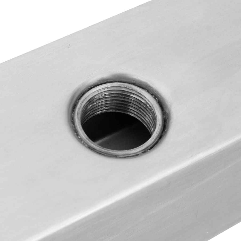 vidaXL Fonte cascata para piscina retangular 110 cm aço inoxidável