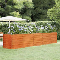 vidaXL Canteiro de jardim 100x100x77 cm aço corten cor enferrujado