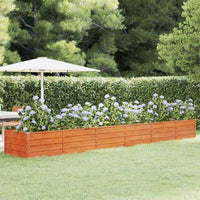 vidaXL Canteiro de jardim 100x100x77 cm aço corten cor enferrujado
