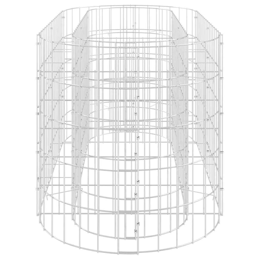 vidaXL Canteiro elevado/cesto gabião 120x50x50 cm ferro galvanizado