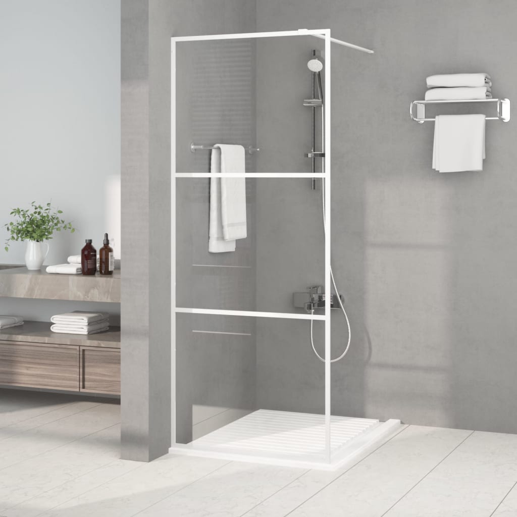 vidaXL Divisória de chuveiro 80x195 cm vidro transparente ESG preto