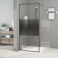 vidaXL Divisória de chuveiro 80x195 cm vidro transparente ESG preto