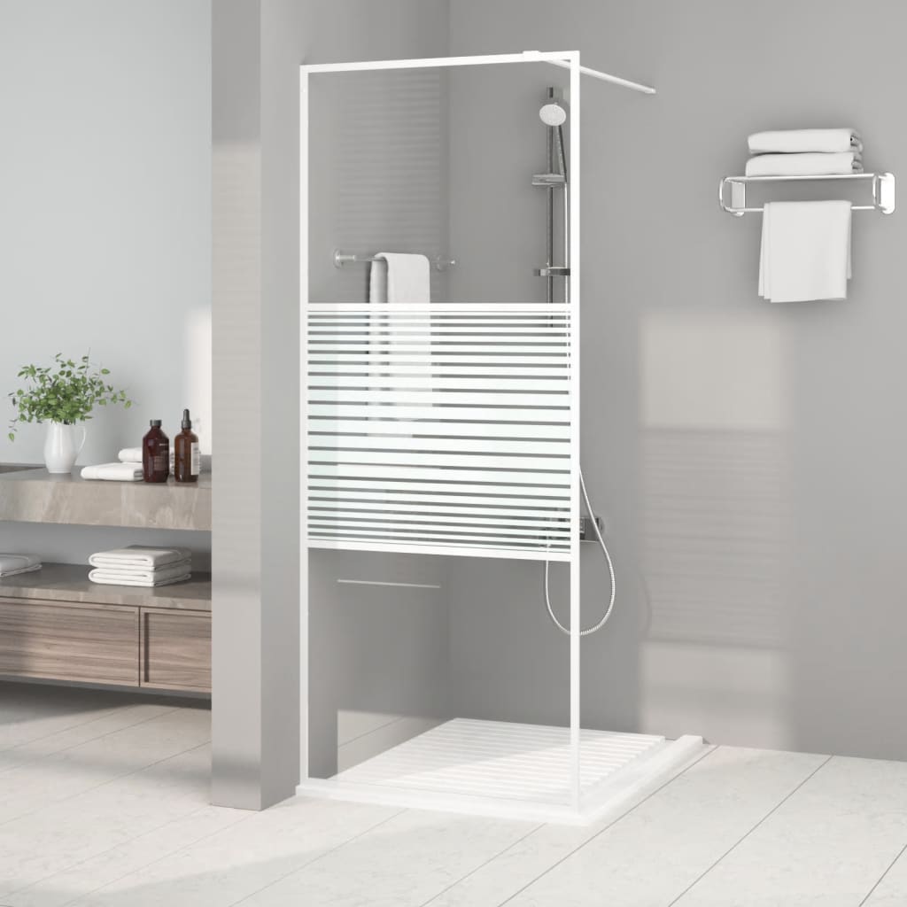 vidaXL Divisória de chuveiro 80x195 cm vidro transparente ESG preto