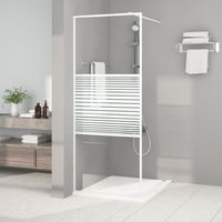 vidaXL Divisória de chuveiro 80x195 cm vidro transparente ESG preto
