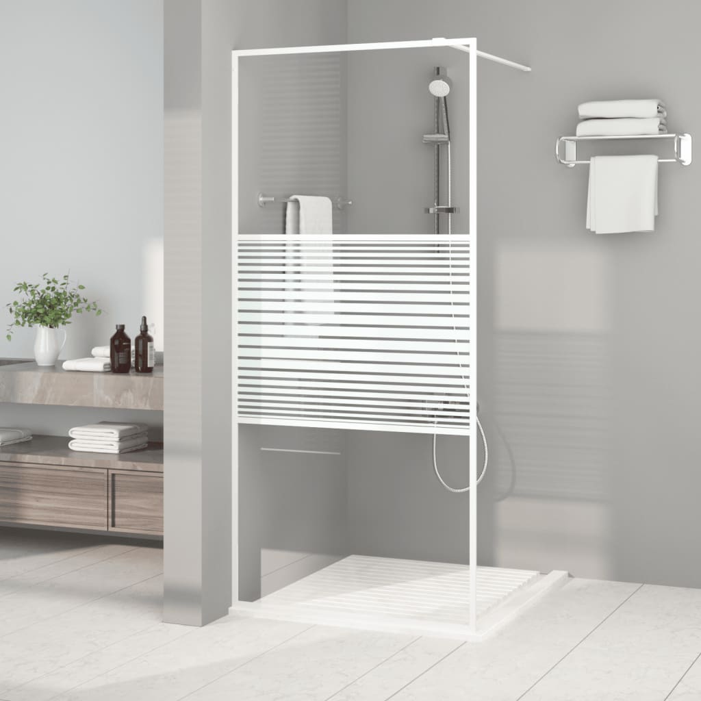vidaXL Divisória de chuveiro 80x195 cm vidro transparente ESG preto