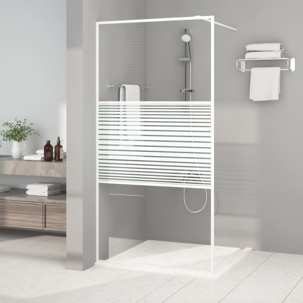 vidaXL Divisória de chuveiro 80x195 cm vidro transparente ESG preto