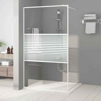 vidaXL Divisória de chuveiro 80x195 cm vidro transparente ESG preto