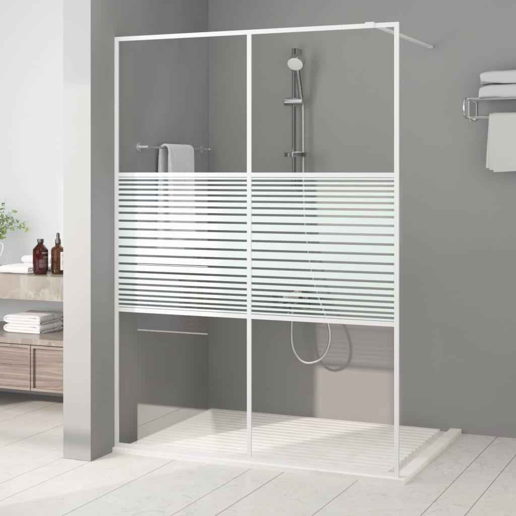 vidaXL Divisória de chuveiro 80x195 cm vidro transparente ESG preto