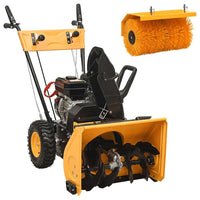 vidaXL Limpa-neve e varredor 2 em 1 a gasolina 6,5 CV