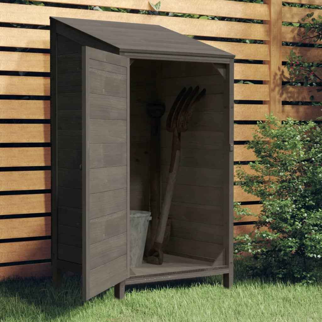 vidaXL Abrigo de jardim 55x52x112 cm madeira de abeto maciça