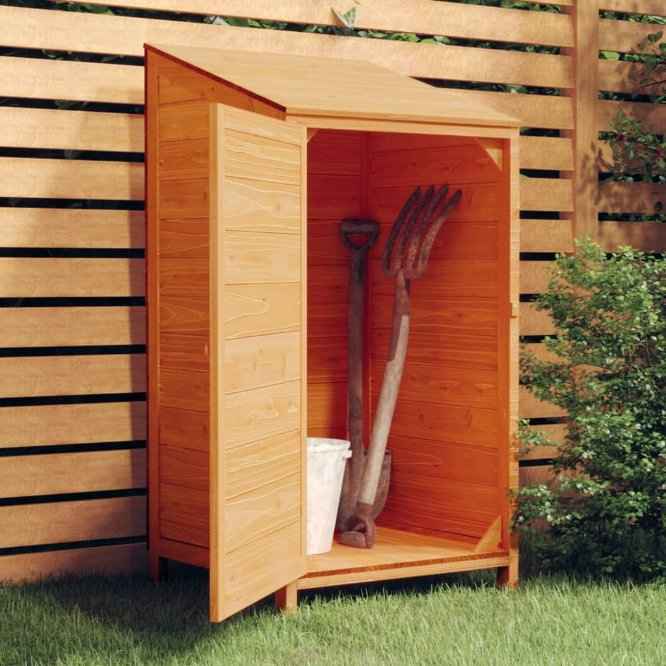 vidaXL Abrigo de jardim 55x52x112 cm madeira de abeto maciça