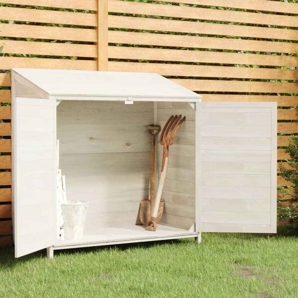 vidaXL Abrigo de jardim 55x52x112 cm madeira de abeto maciça
