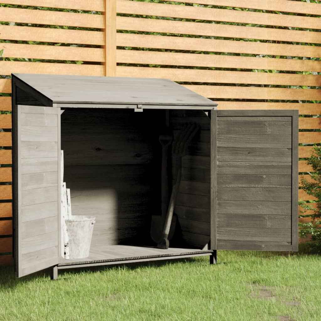 vidaXL Abrigo de jardim 55x52x112 cm madeira de abeto maciça