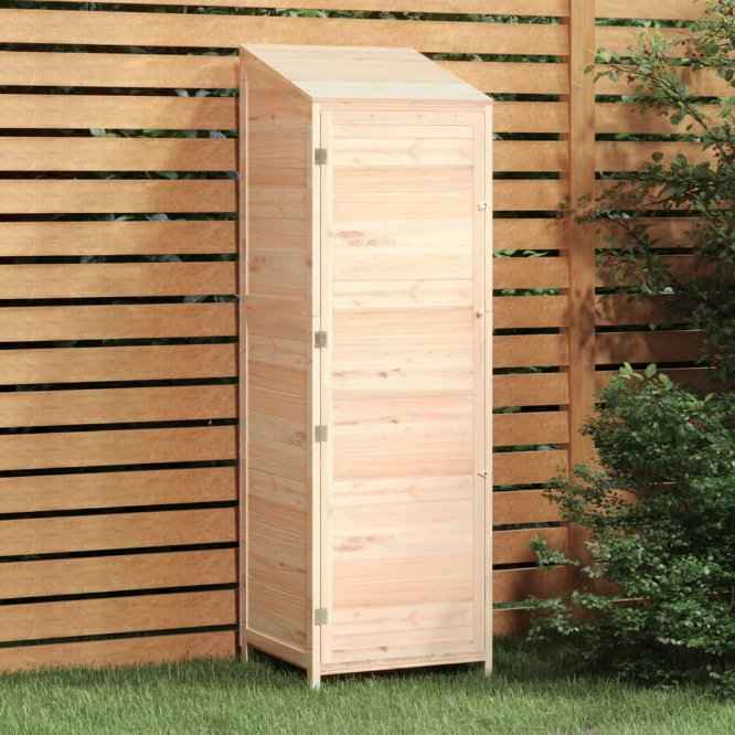 vidaXL Abrigo de jardim 55x52x112 cm madeira de abeto maciça