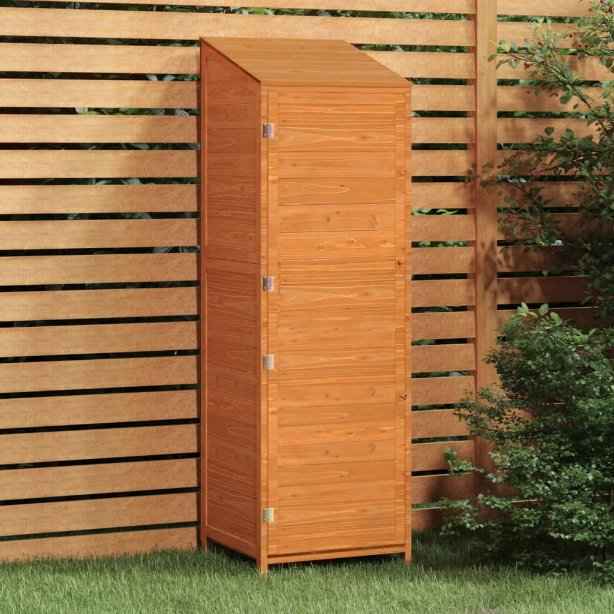 vidaXL Abrigo de jardim 55x52x112 cm madeira de abeto maciça
