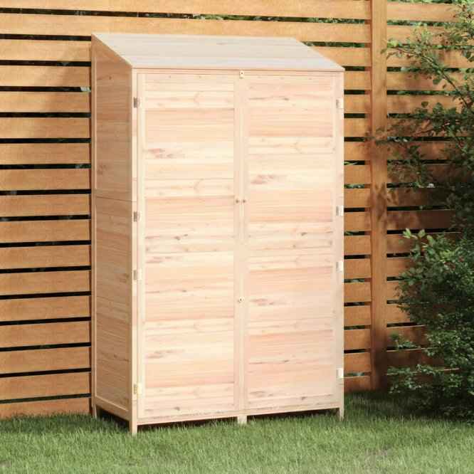 vidaXL Abrigo de jardim 55x52x112 cm madeira de abeto maciça