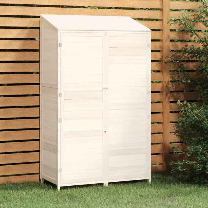 vidaXL Abrigo de jardim 55x52x112 cm madeira de abeto maciça