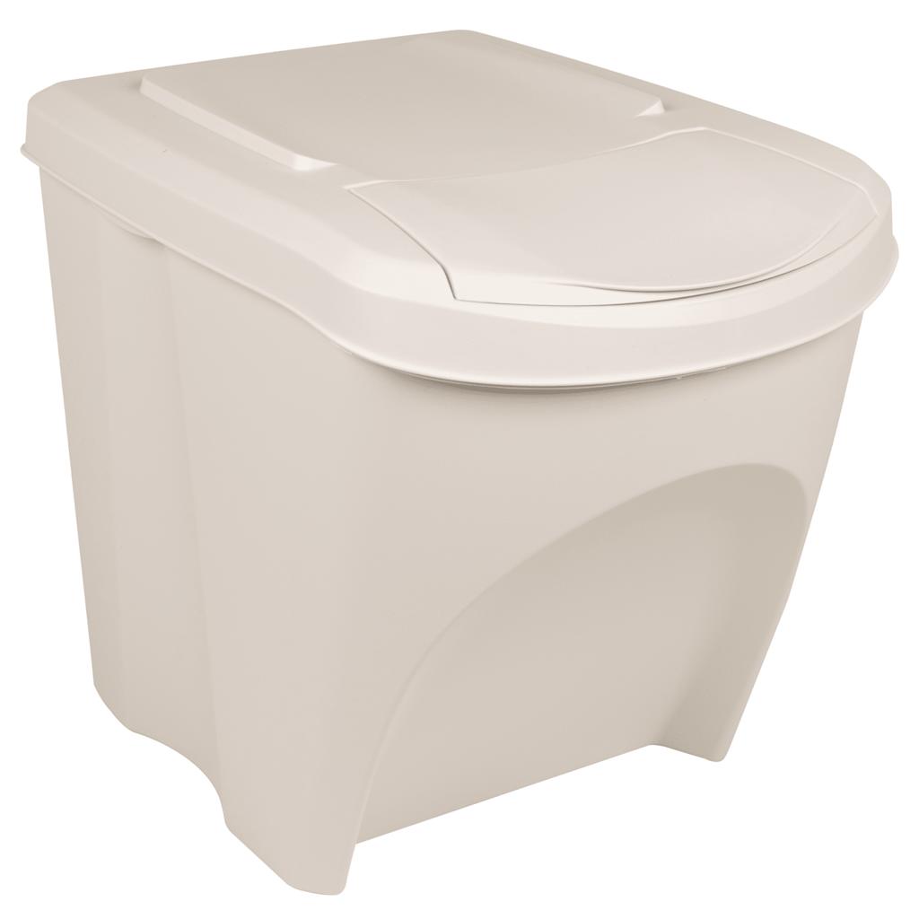 vidaXL Caixotes do lixo empilháveis 3 pcs 75 L polipropileno cinzento