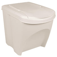 vidaXL Caixotes do lixo empilháveis 3 pcs 75 L polipropileno cinzento