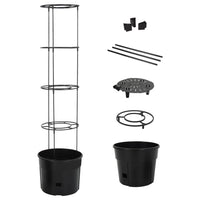 vidaXL Vaso p/ cultivo de tomate Ø29,5x115 cm polipropileno antracite