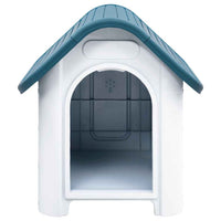 vidaXL Casota para cães 59x75x66 cm polipropileno azul